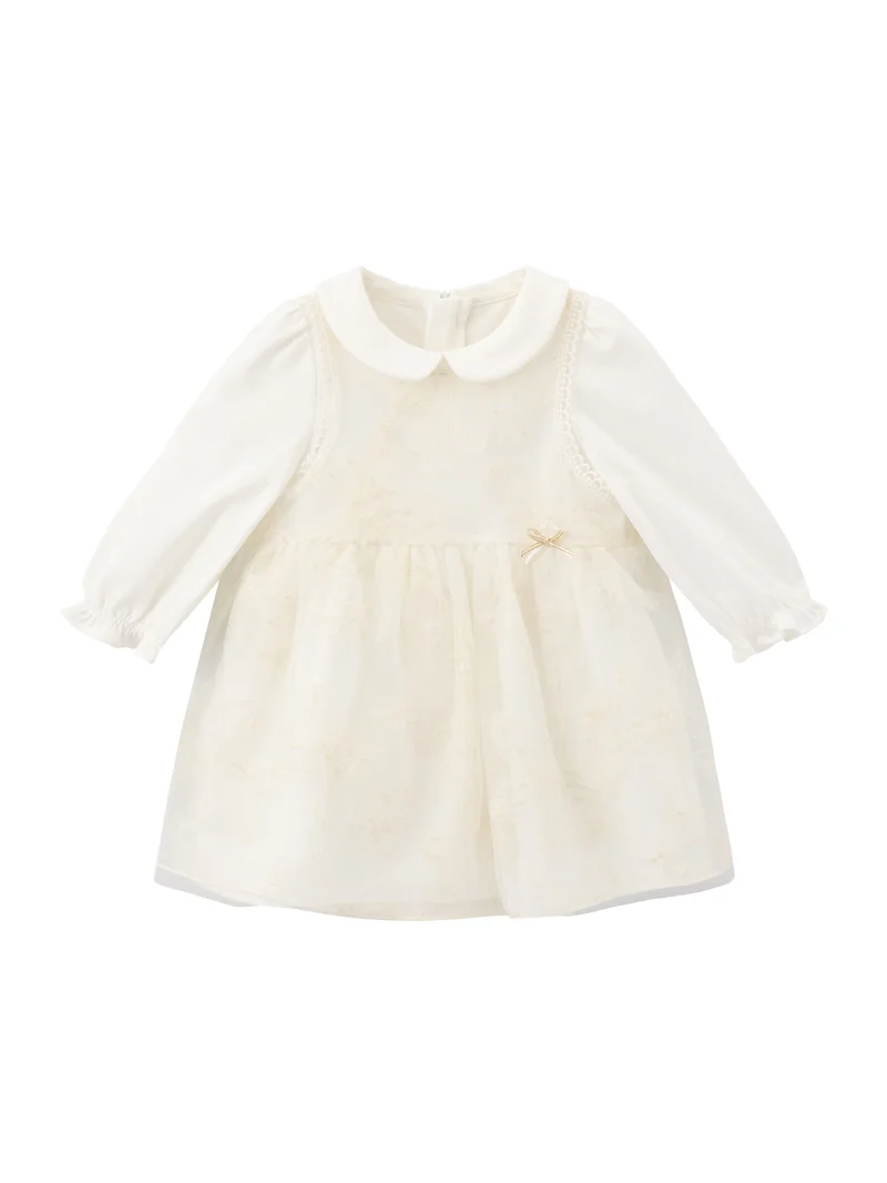 Balabala ivory Baby Girls Woven one-piece dress for Women | Best Price UAE