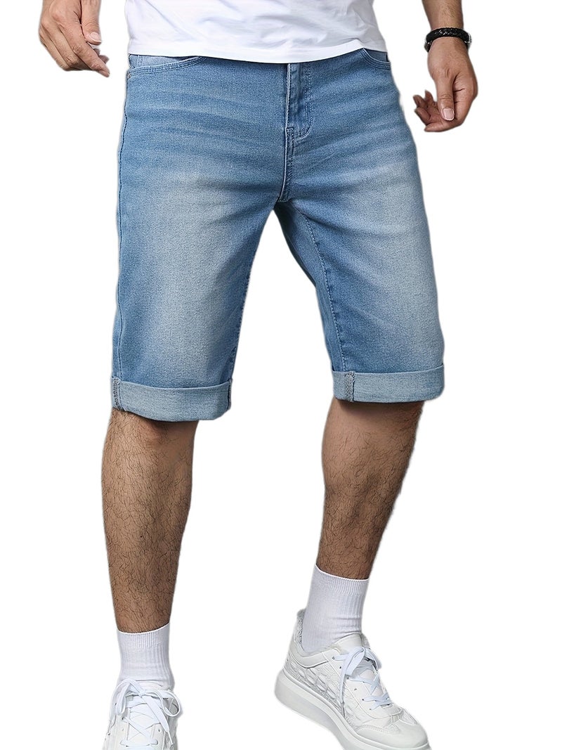 Men's Fashion Stretch Denim Capris - Image 1