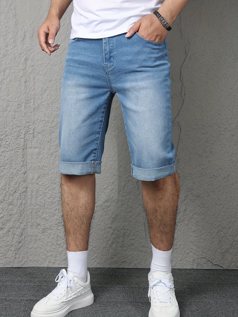 Men's Fashion Stretch Denim Capris - Image 2