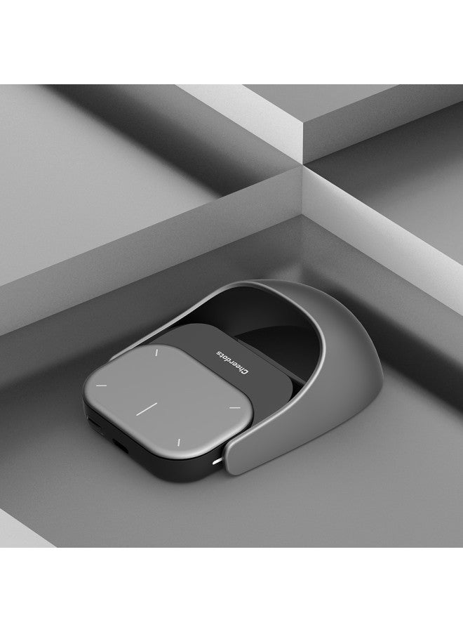 Cheerdots2 Smart AI Magnetic Split Air Mouse Wireless Charging Bluetooth Dual-Mode Free Switching Mouse-Specifications:Recording (silver)  - Image 1
