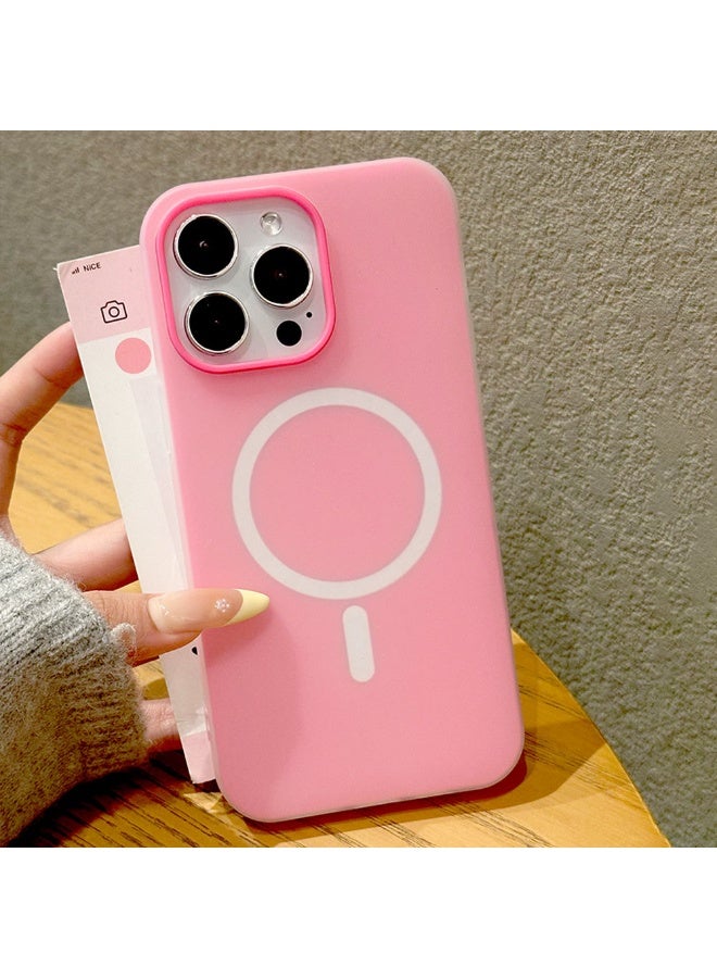 NIBEMINENT Protection Case With Magsafe For iPhone 16 Pro, Pink