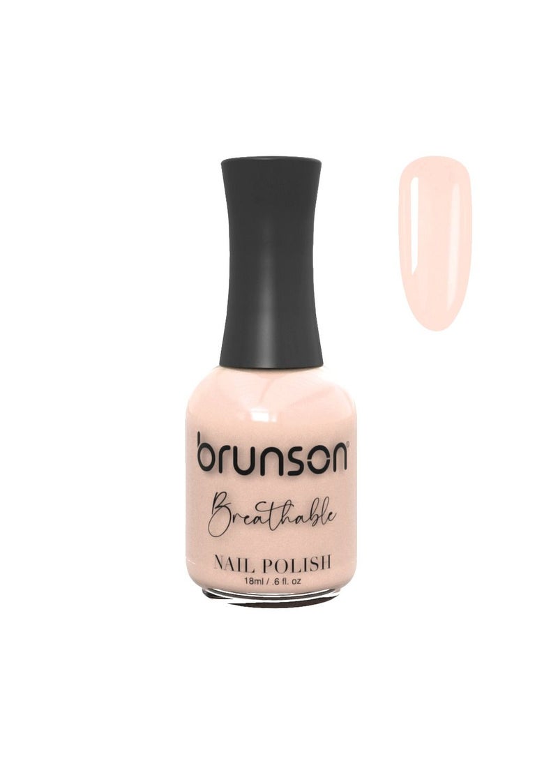 brunson Breathable Nail Polish Halal Nail Lacquer Wudu friendly Quick Dry long lasting but easy peel off Glossy Shine Water Based Nail paint 18ml