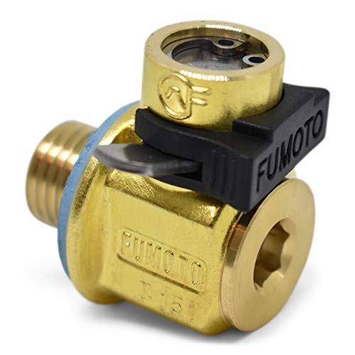 Fumoto F-133: STANDARD VALVE WITH 12MM-1.25 THREADS WITH LEVER CLIP Gold - Image 3
