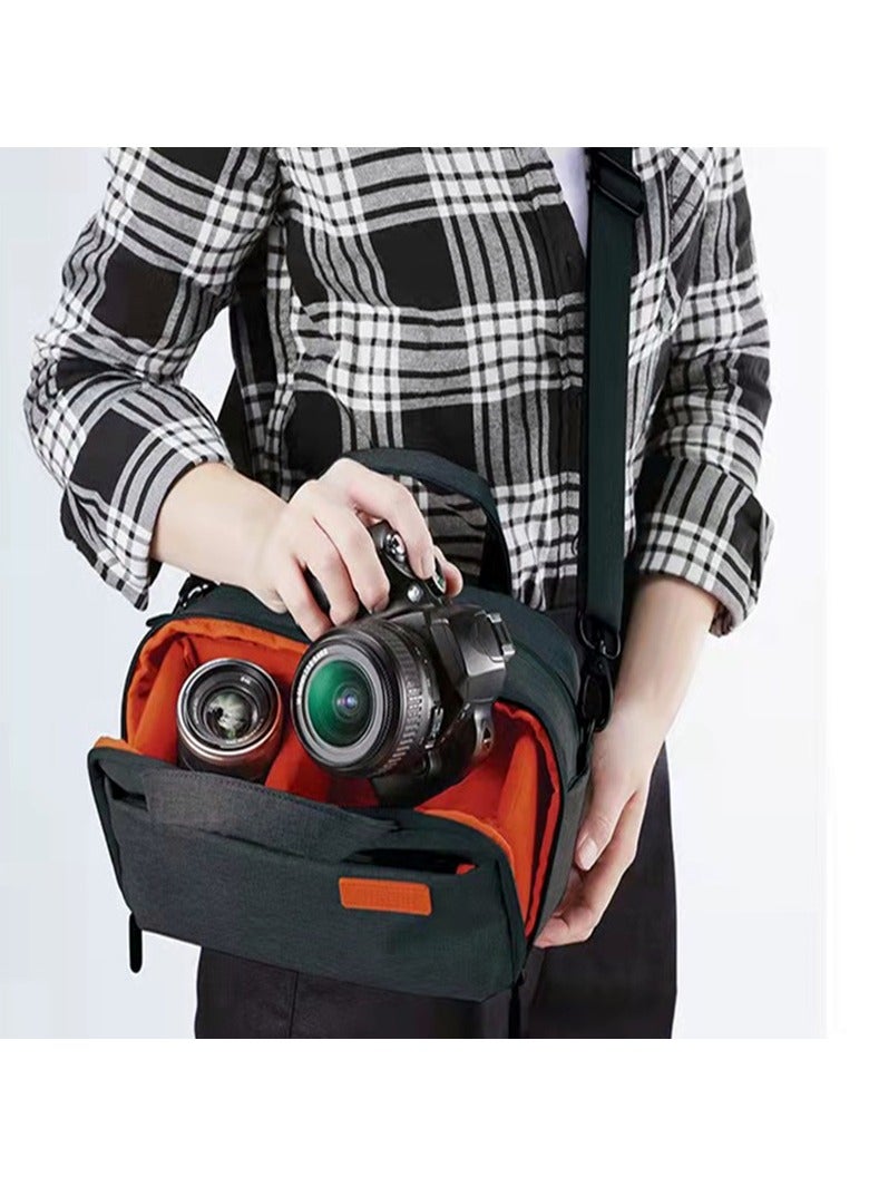 General Camera Bag Shoulder Bag Multi-function USB Waterproof Rain Cover Wear-resistant Crossbody Shoulder Bag 33X23X14.5cm  - Image 1