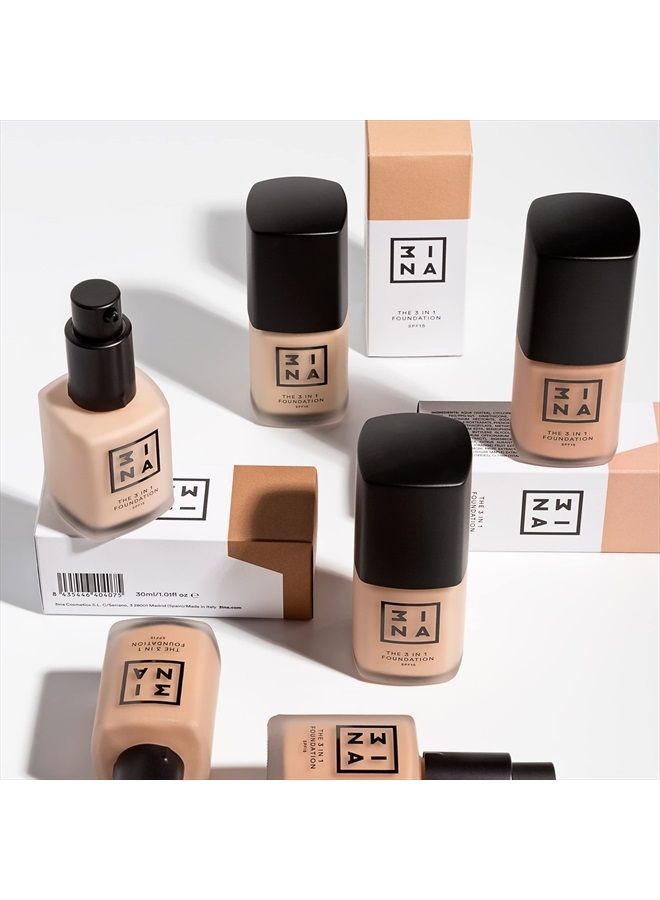 3INA The 3-In-1 Foundation 214 - Vegan Formula - Combination Of Primer, Concealer And Foundation - Medium Coverage - Natural Finish - Perfect For Covering Lines And Blemishes - Long Lasting - 1.01 Oz - Image 4