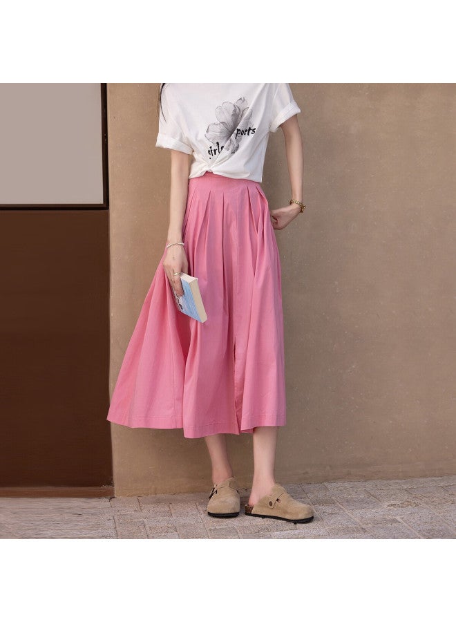 dme Demnasummer Dopamine Sweet Design Pleated Hem Elegant A-line Swing Women's Skirt - Image 3