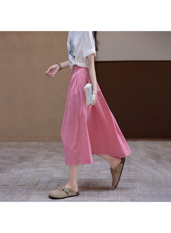 dme Demnasummer Dopamine Sweet Design Pleated Hem Elegant A-line Swing Women's Skirt - Image 5