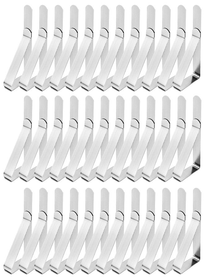 T-Antrix 36 Pack Tablecloth Clips- Picnic Table Cloth Clips- Stainless Steel Table Cloth Cover Clamps- Table Clips for Restaurant Picnics Marquees Weddings Graduation Party - Image 1