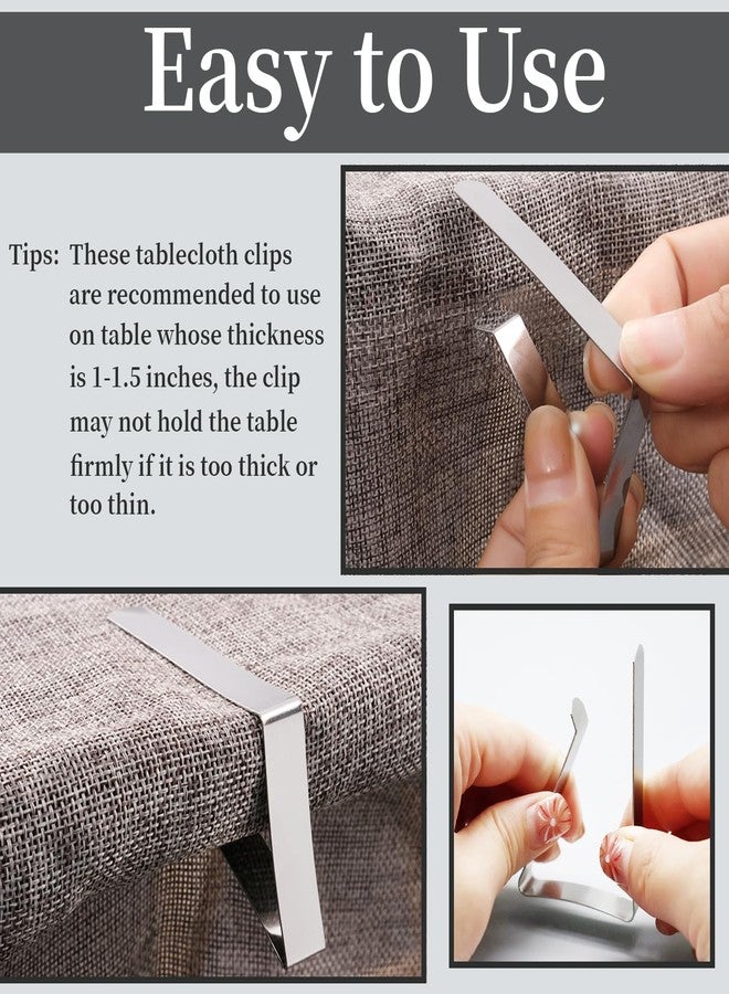 T-Antrix 36 Pack Tablecloth Clips- Picnic Table Cloth Clips- Stainless Steel Table Cloth Cover Clamps- Table Clips for Restaurant Picnics Marquees Weddings Graduation Party - Image 3