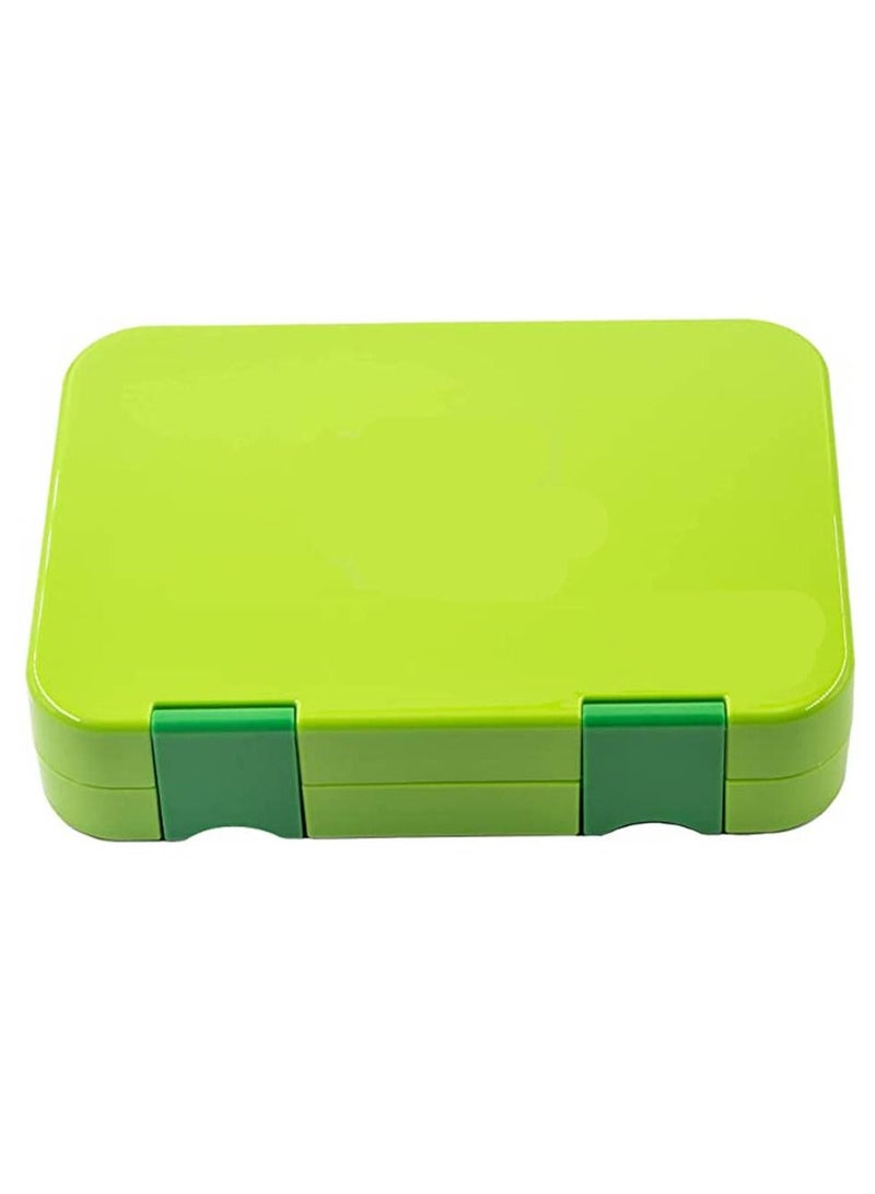 Arabest صندوق غداء بينتو للأطفال مع 6 حجرات - صندوق غداء مانع للتسرب للأولاد والبنات، خالٍ من البيسفينول A، آمن للاستخدام في غسالة الأطباق في الميكروويف، صندوق غداء للمدرسة (أخضر) - Image 5