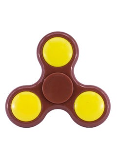 Premsons Premsons® Hand Spinner Desk Toy - High Speed Smooth Finger Spin Sensory Fidget Stress Relief Game Play for Kids & Adults - Birthday Party Gift - Plastic - Brown & Yellow  - Image 1
