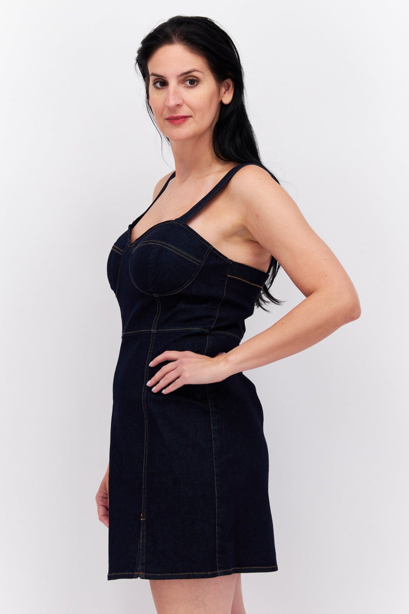 ESPRIT Women Denim Mini Dress, Navy - Image 2