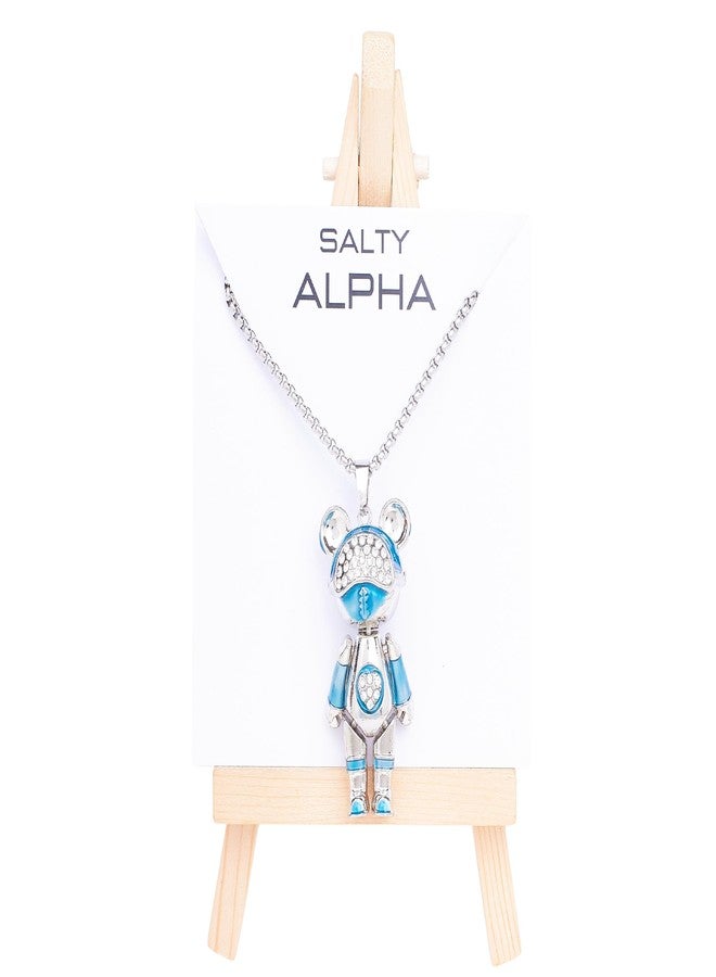 SALTY ALPHA Anti Tarnish Stainless Steel Gizmo Locket Neck Chain for Men | Stylish Pendant Necklace | Jewellery Accessories for Boys | Minimal Jewelry | Gifts for Boyfriend & Husband | Marriage, Birthday | Gift for Valentine Day - Image 3