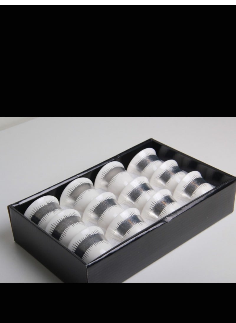 A set of Arabic coffee cups with an attractive and elegant design, 12 pieces  - Image 1