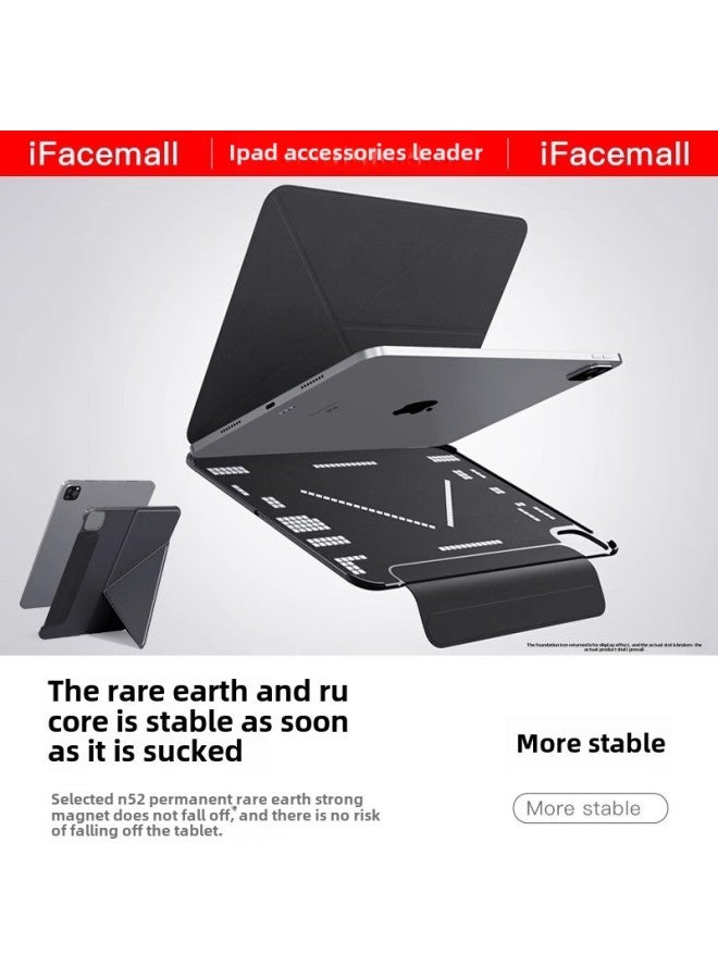 Suitable For IPad Case With Pen Slot Bracket Double-sided Clip Protective Cover IPadPro13 Inch Flat 10 Thin And Light-Color:Gray-Applicable Models:13inch (ipad Pro 2024) - Image 4