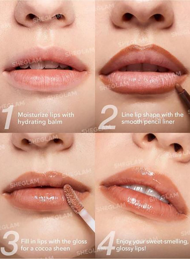 SHEGLAM Willy Wonka Cocoa Kiss Lip Duo-Cookies N Milk - Image 5