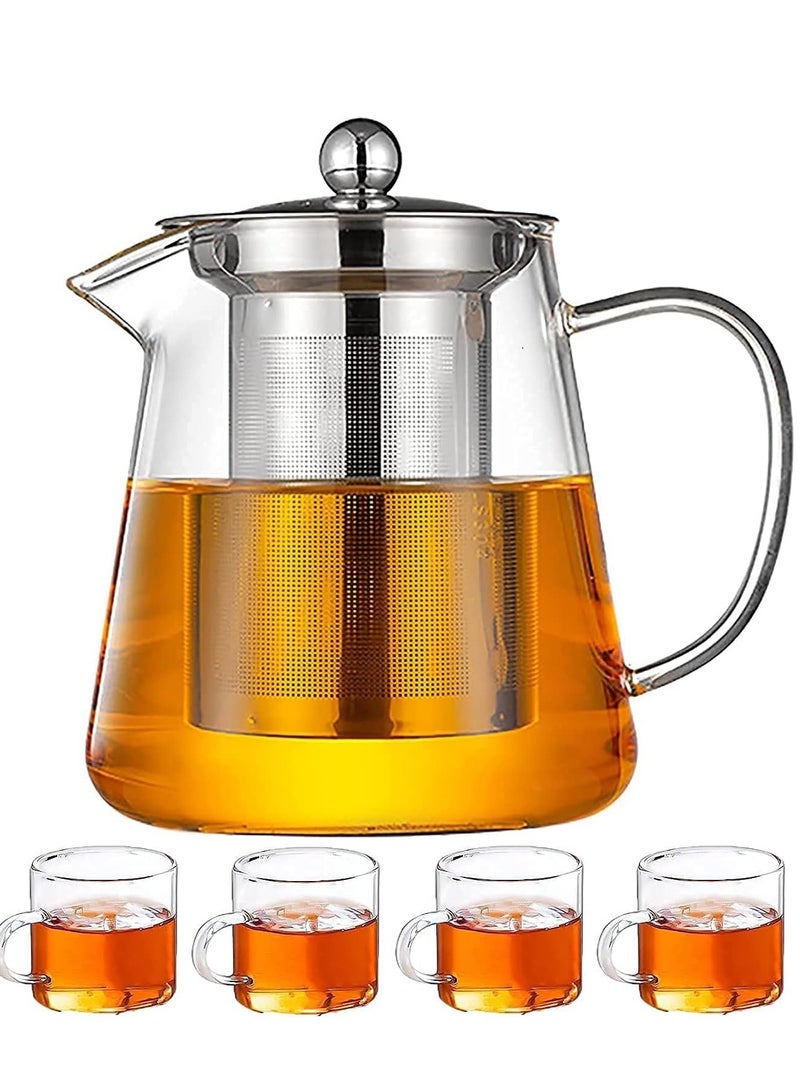 Pot with Heat Resistant Stainless Steel Infuser Perfect for Tea and Coffee - Image 1