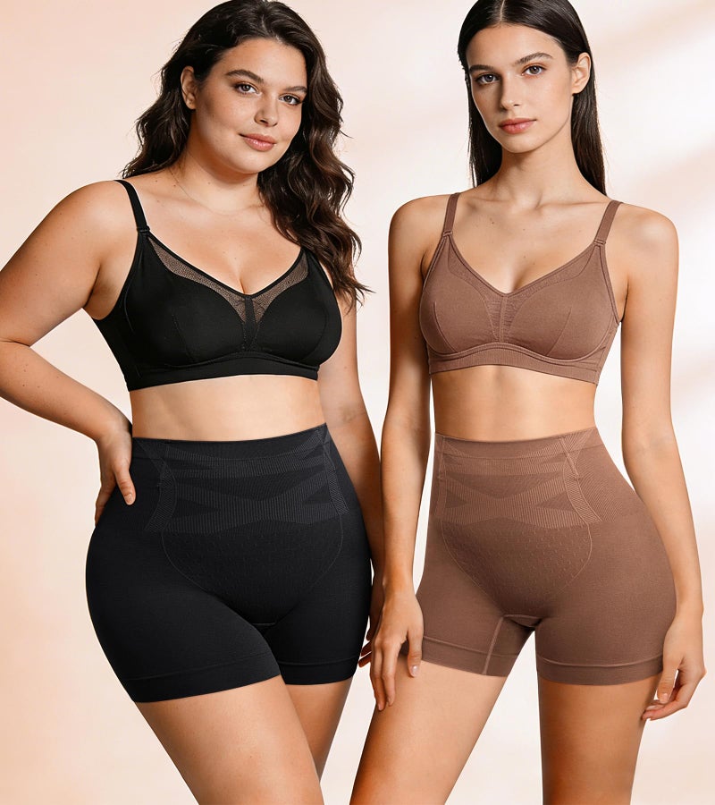 OPIBOO Seamless Shaping Boyshorts Panties Slip Shorts for Under Dresses High Waisted Tummy Control Underwear Shapewear for Women 2 Pack M - Image 2