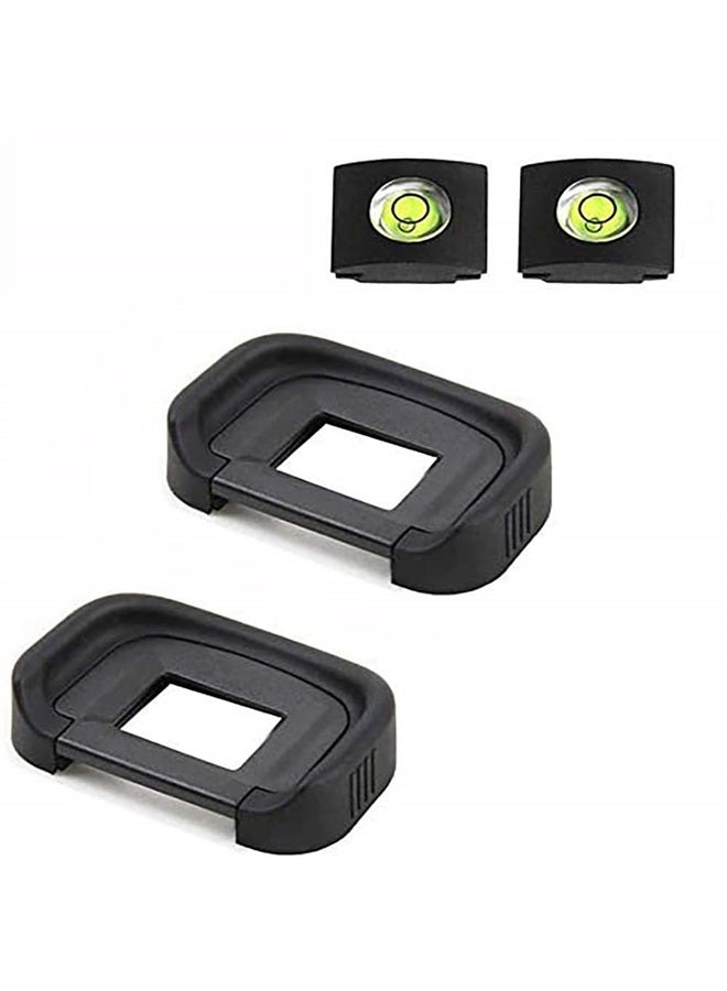 ULBTER EB Eyepiece Eyecup Eye Cup for Canon EOS 90D/80D/70D/60D/50D/40D/20D/5D Mark II/5D Mark I/6D Mark II/6D Mark I (2-Pack), ULBTER viewfinder Eyecup with Hot Shoe Cover - Image 1