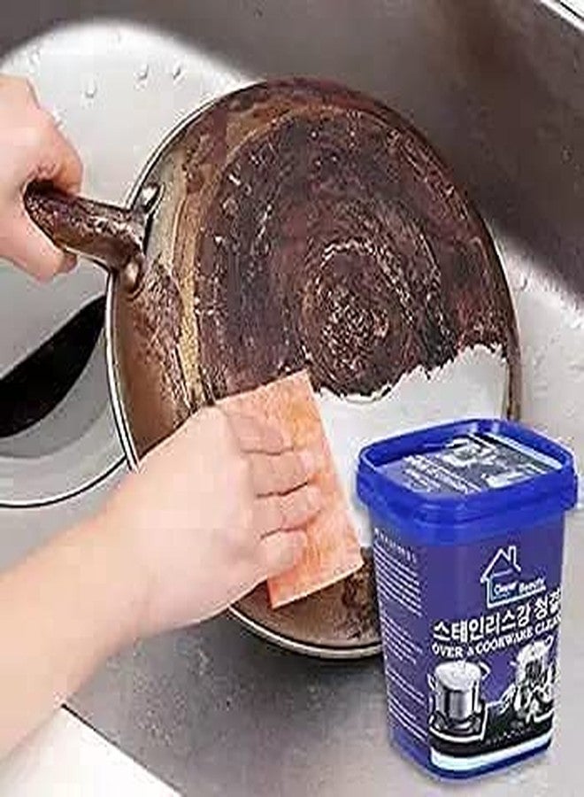 Heavy-Duty Cookware Cleaner Paste | Removes Burnt Stains, Grease & Rust | Multi-Purpose Kitchen Cleaning Paste for Pots, Pans, Oven, Cooktop, Utensils & Stainless Steel Surfaces (1, Style 1