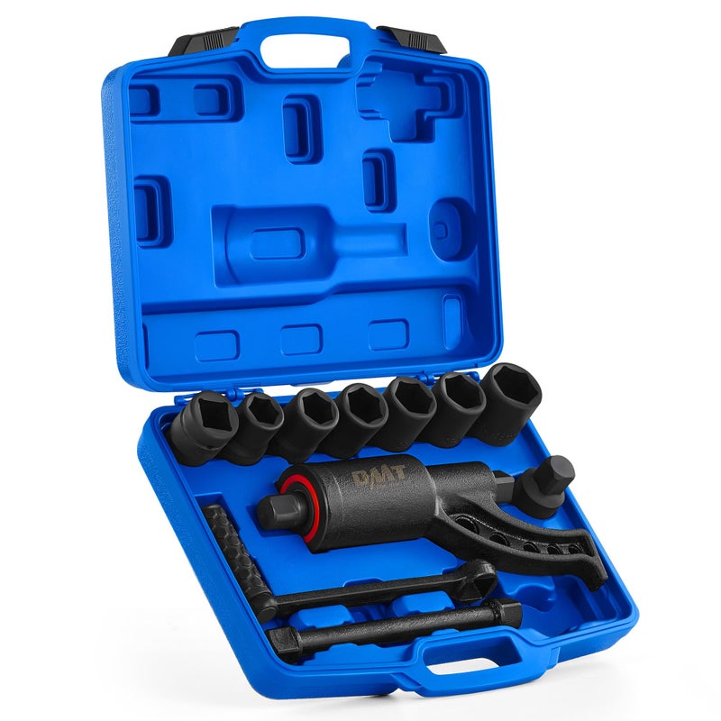 Orion Motor Tech Torque Multiplier, 11pc 1" Drive Heavy Duty Torque Multiplier Wrench Set with 8 Cr-V Sockets 21-38mm, 6800 Nm 1:64 Labor Saving Lug Nut Remover for Semi Trucks RVs Buses - Image 1