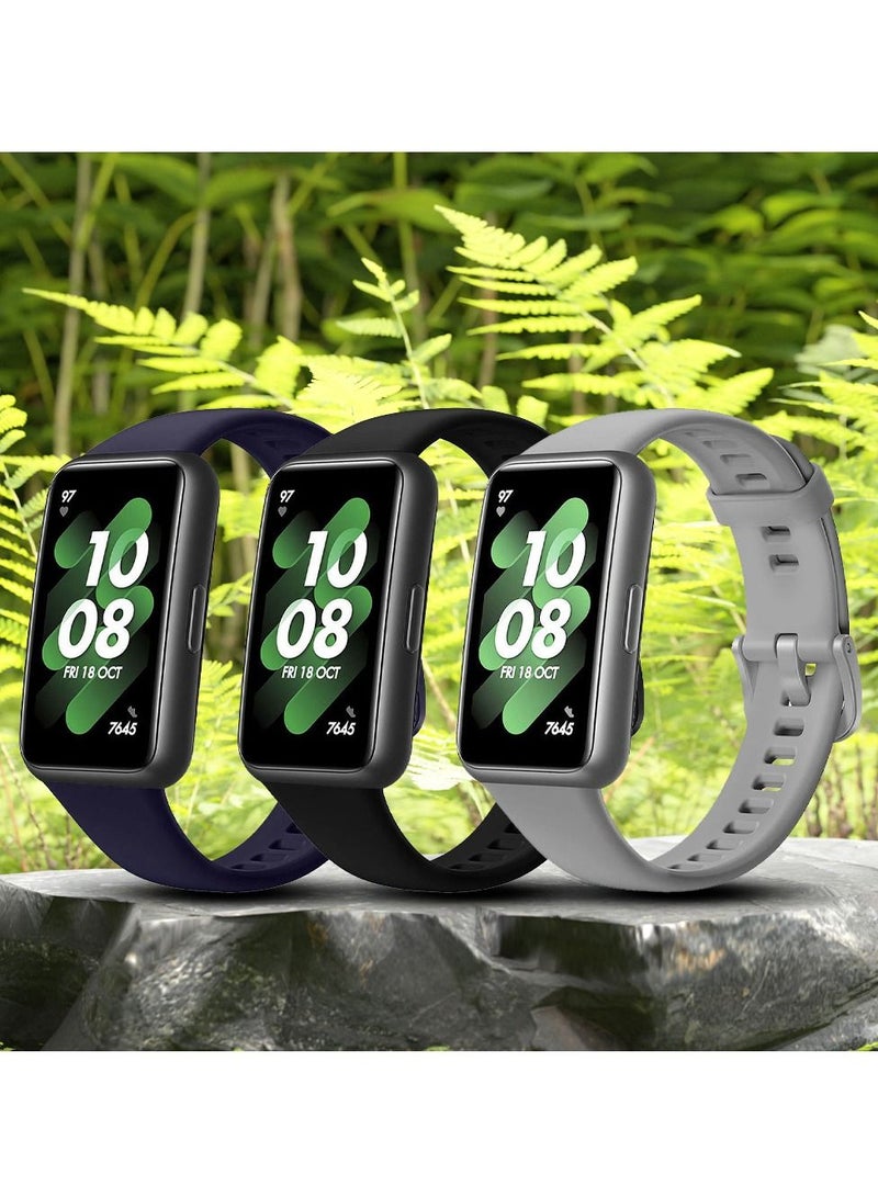 CATANES 3 Pack Of Huawei Band 7 Watch Band for Men Women Sport Watch Strap Lightweight Silicone Replacement Band Multicolour 5 - Image 2