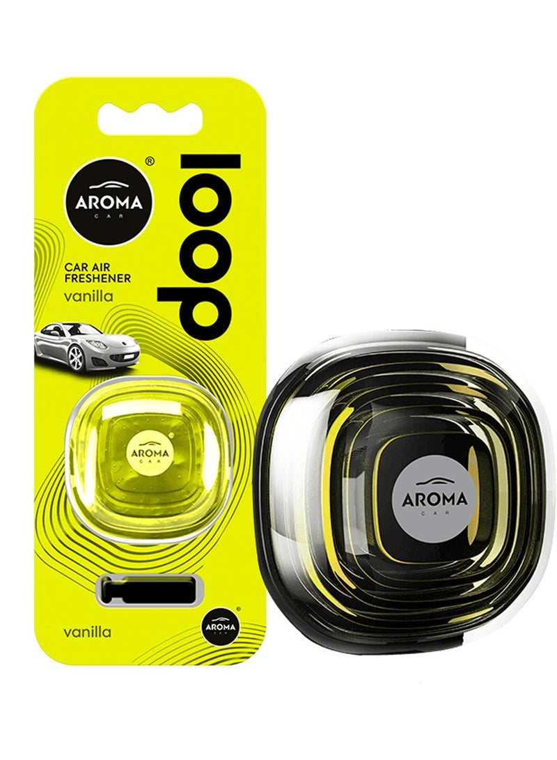 Aroma Car Air Freshener Loop vanilla  Scent – Compact Design, Long-Lasting Freshness, Easy to Use Car Vent Clip, Neutralizes Odors Effectively - Image 2