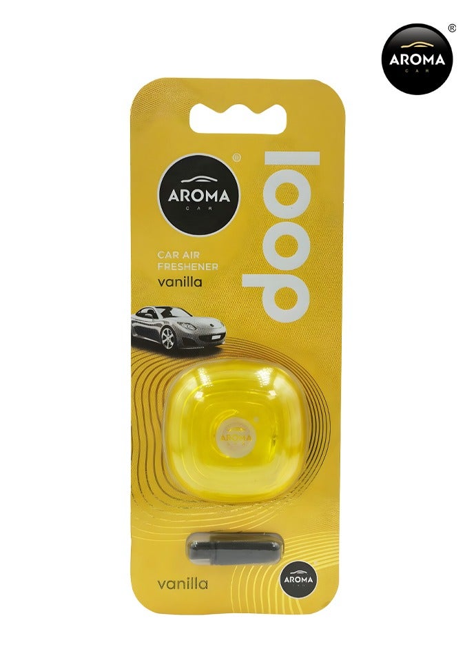 Aroma Car Air Freshener Loop vanilla  Scent – Compact Design, Long-Lasting Freshness, Easy to Use Car Vent Clip, Neutralizes Odors Effectively - Image 3
