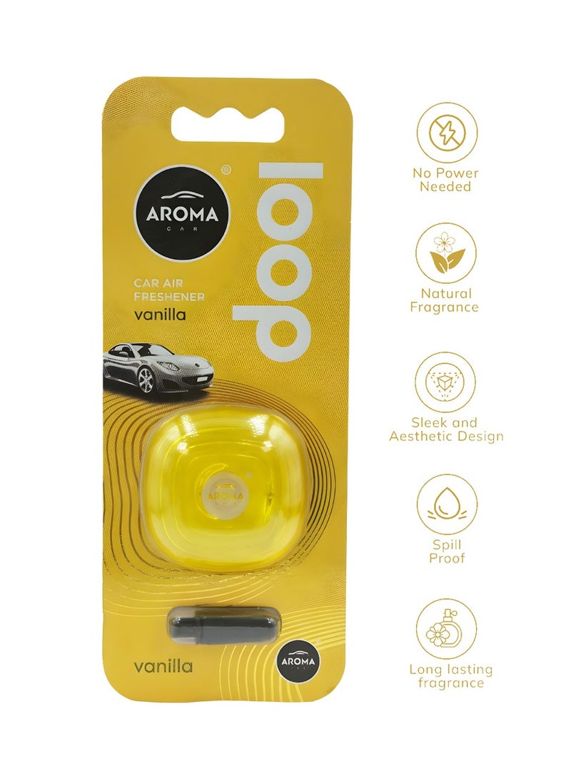 Aroma Car Air Freshener Loop vanilla  Scent – Compact Design, Long-Lasting Freshness, Easy to Use Car Vent Clip, Neutralizes Odors Effectively - Image 5