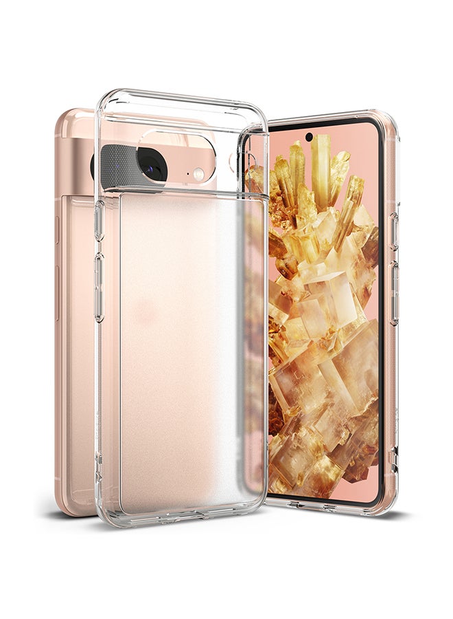 Fusion Compatible With Google Pixel 8 Case, Minimal Yellowing Anti-Scratch Hard Back Shockproof TPU Bumper Drop Protection Phone Cover - Matte Clear