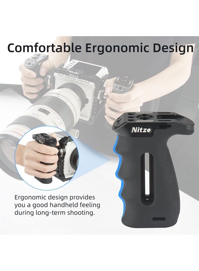 Nitze Ergonomic Side Handle with ARRI Rosette, Up and Down Adjustable Left/Right Side Handle for Camera and Monitor Rigs - PA29A - Image 3