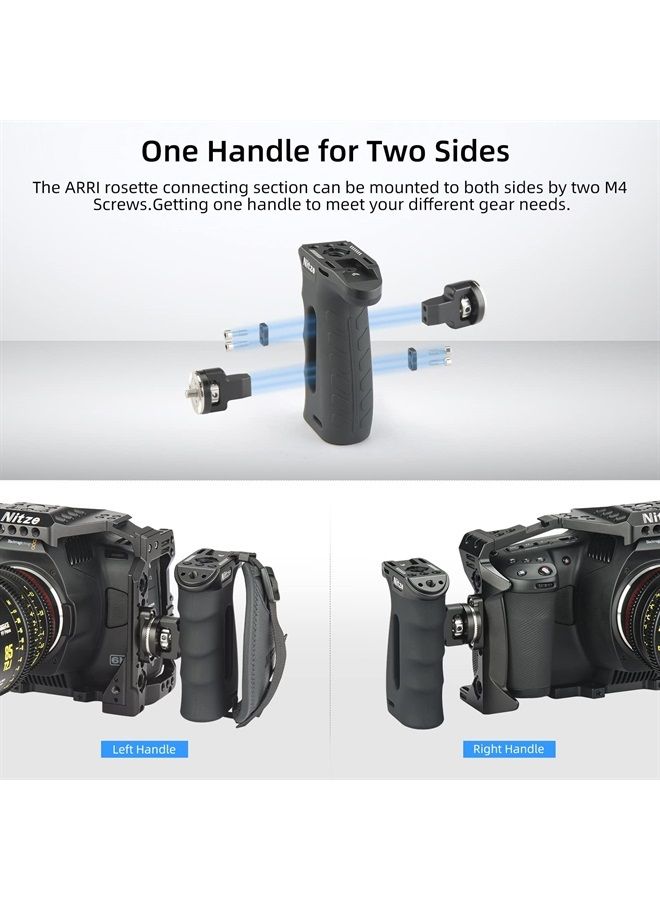 Nitze Ergonomic Side Handle with ARRI Rosette, Up and Down Adjustable Left/Right Side Handle for Camera and Monitor Rigs - PA29A - Image 5