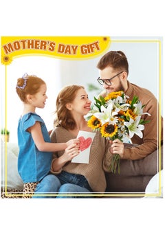 Excefore 20 Pcs Artificial Sunflower Bouquets Faux Flowers Bouquet Latex Lilies Silk Daisy Sunflowers Spring Flower Arrangement for Wedding Party Decor Mother's Day Table Centerpiece Home Decoration  - Image 5