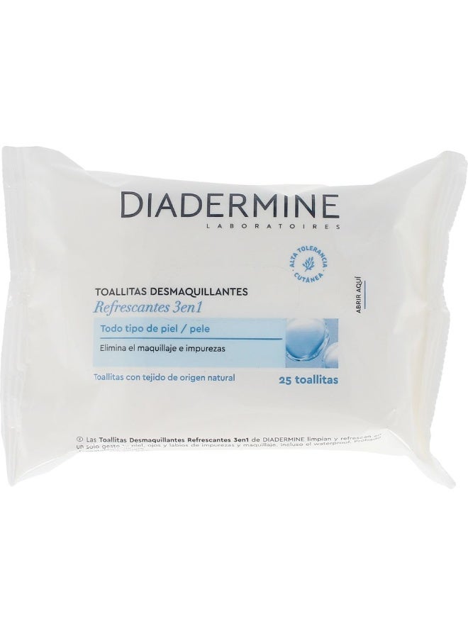 Diadermine Makeup Remover Wipes For Normal and Combination Skin x25 - Image 1