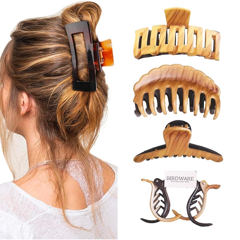 BIRDWARE Medium-Size Multi Color Imported Acrylic Material Butterfly Hair Clips For Women | Hair Clutchers - Image 1