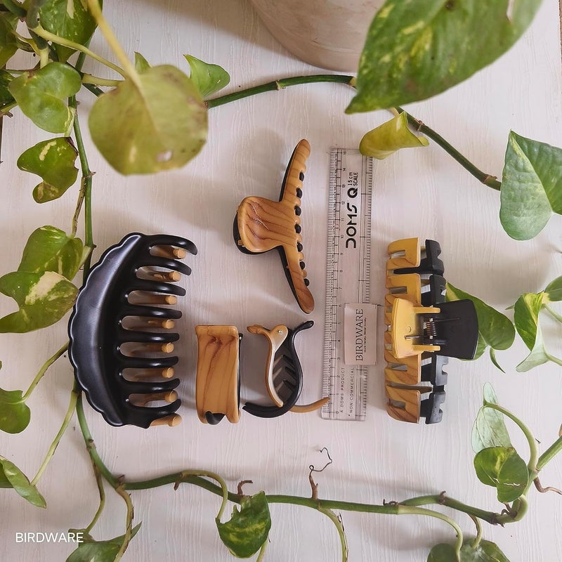 BIRDWARE Medium-Size Multi Color Imported Acrylic Material Butterfly Hair Clips For Women | Hair Clutchers - Image 5