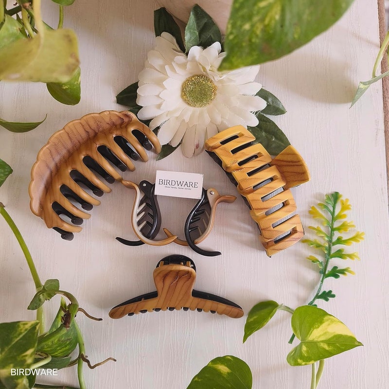 BIRDWARE Medium-Size Multi Color Imported Acrylic Material Butterfly Hair Clips For Women | Hair Clutchers - Image 3