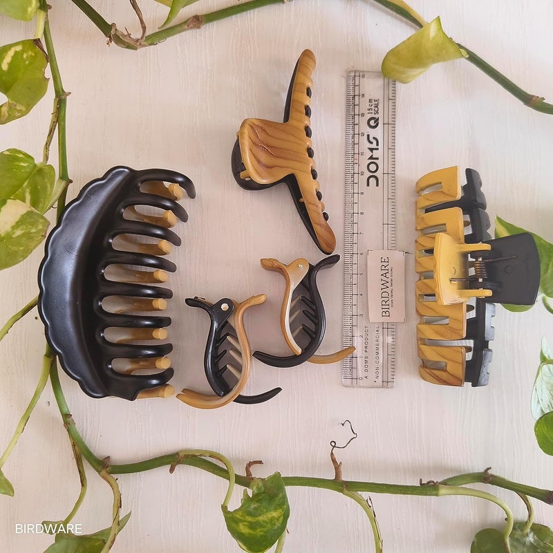 BIRDWARE Medium-Size Multi Color Imported Acrylic Material Butterfly Hair Clips For Women | Hair Clutchers - Image 2