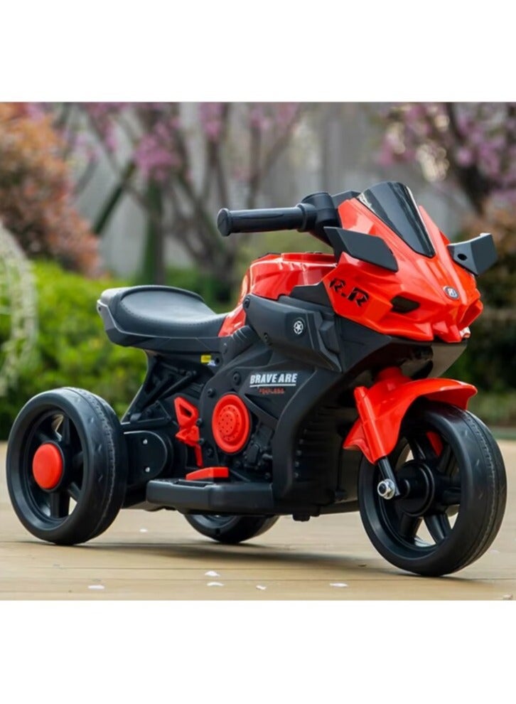BR 6V Electric Ride-On Motorcycle for Kids – Realistic Design, Music Feature & Safe Three-Wheel Stability - Image 5