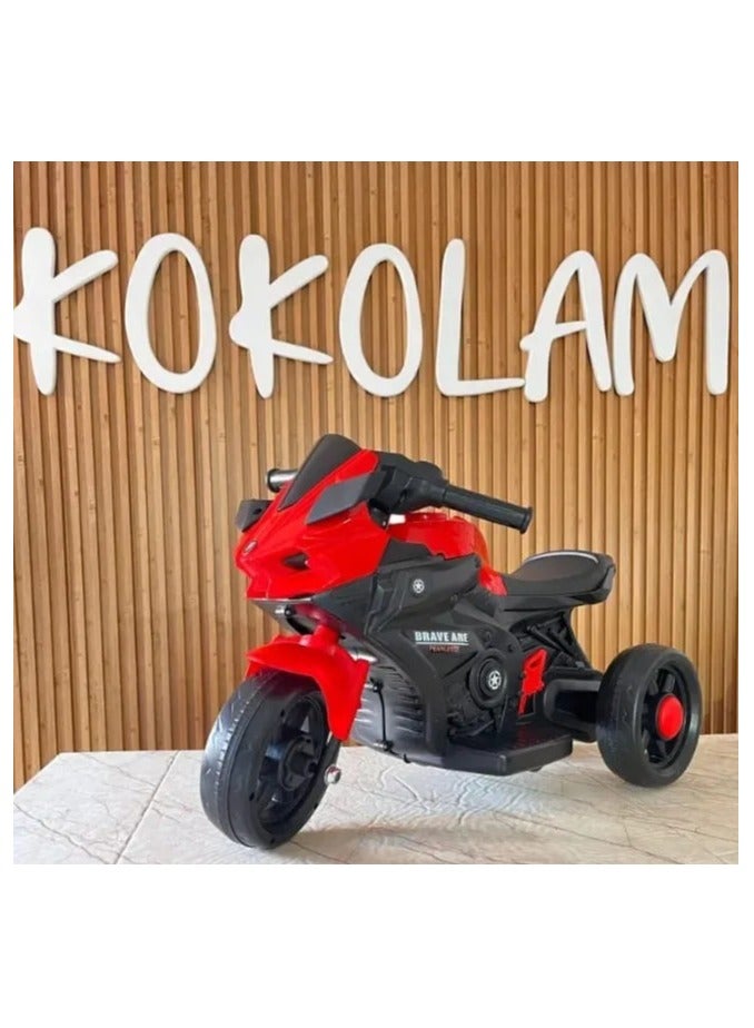 BR 6V Electric Ride-On Motorcycle for Kids – Realistic Design, Music Feature & Safe Three-Wheel Stability - Image 3