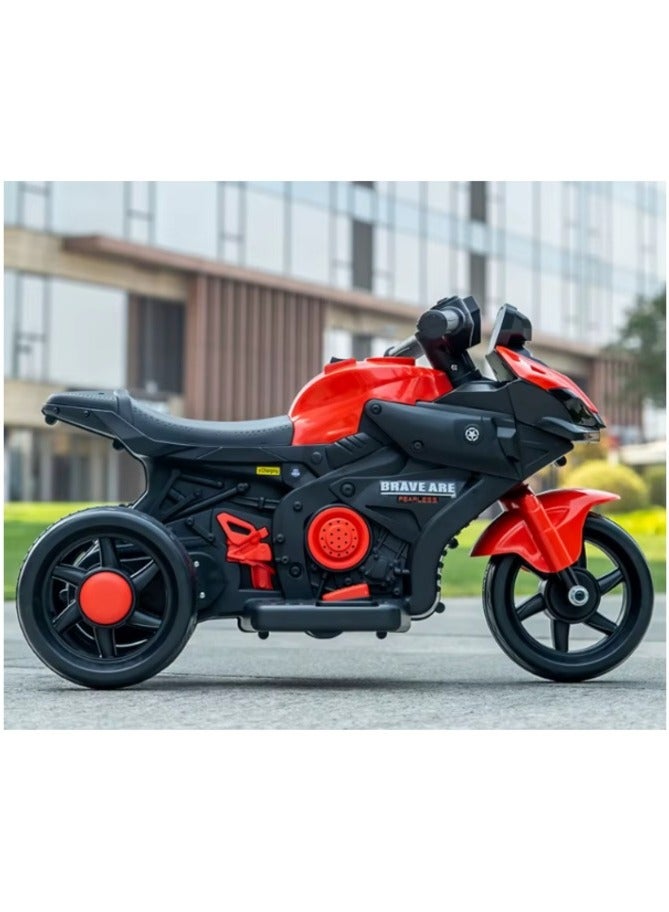 BR 6V Electric Ride-On Motorcycle for Kids – Realistic Design, Music Feature & Safe Three-Wheel Stability - Image 2