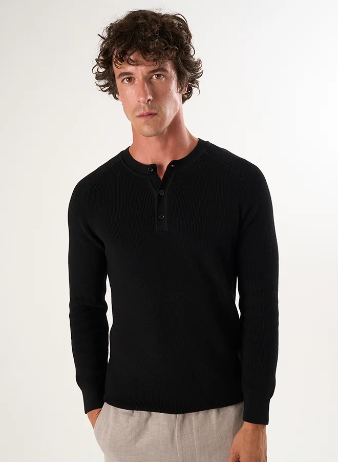 فيليكس هاردي Crew Neck Buttoned Pullover