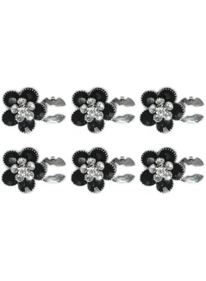 Rhinestone on Covers, on Covers for Women Blouses, Detachable Shirt on Clips ons Jewelry, Crystal Fancy ons for Clothing Decorative ons for Crafting, DIY (6PCS) Z3  - Image 1