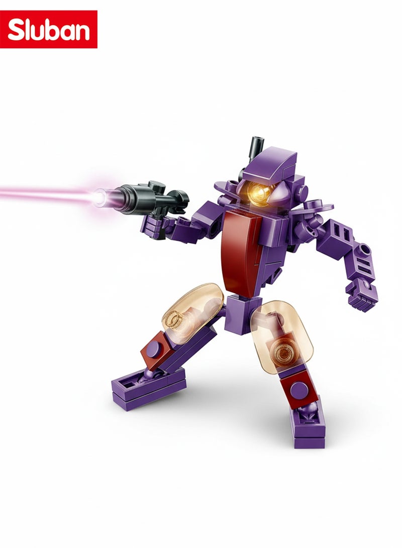 Sluban Purple Robot or Helicopter Building Blocks Toy 6x1 for Kids 42 Pieces - Image 3