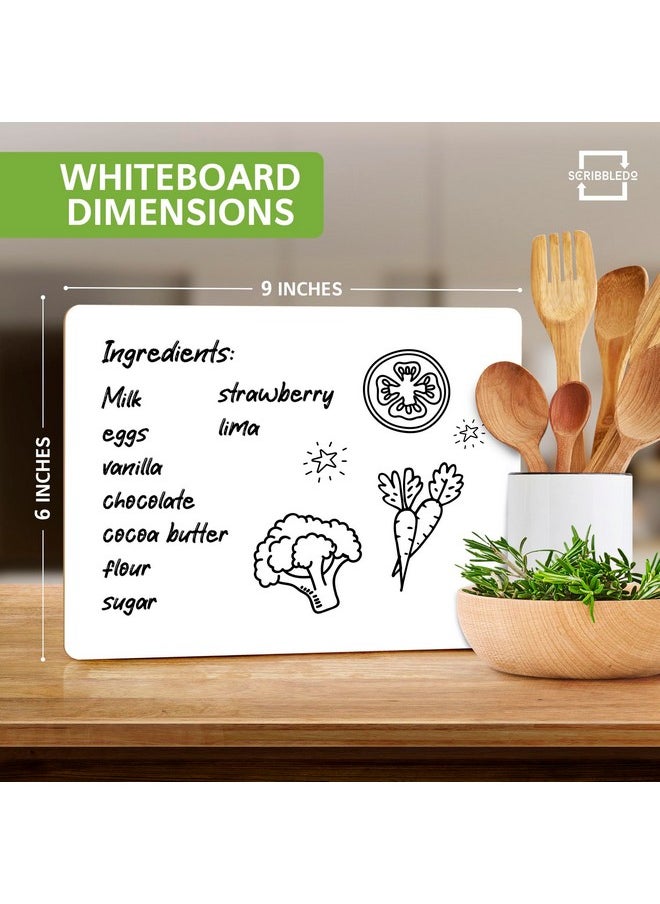 Scribbledo Small White Board Dry Erase Mini Whiteboard 6X9 Inch Small Dry Erase Board Marker Board Dry Erase Lapboards Handheld Personal White Boards For Students Small Whiteboard Office Kitchen  - Image 4