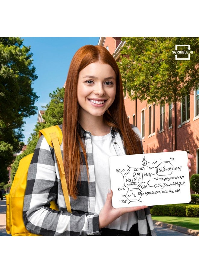 Scribbledo Small White Board Dry Erase Mini Whiteboard 6X9 Inch Small Dry Erase Board Marker Board Dry Erase Lapboards Handheld Personal White Boards For Students Small Whiteboard Office Kitchen  - Image 5