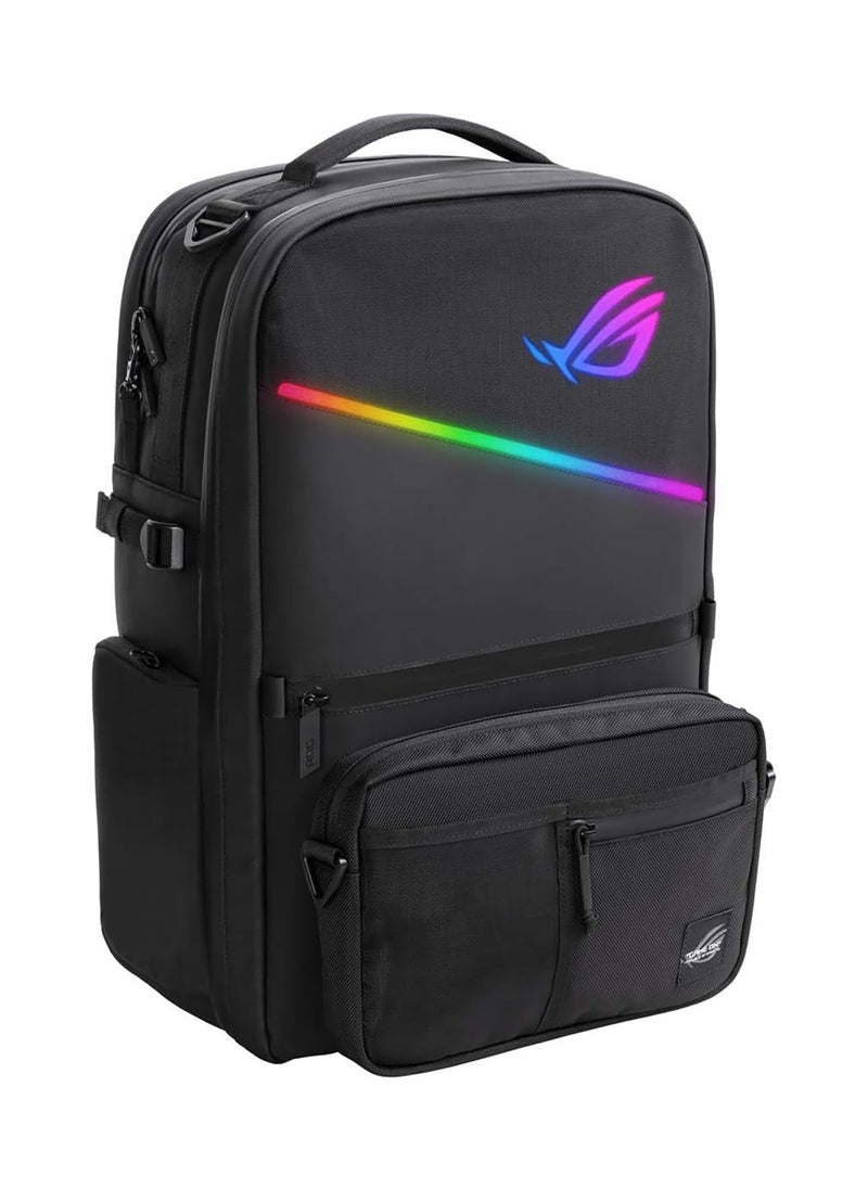 ASUS - ROG Ranger BP3703 RGB Modular Gaming Backpack Featuring Charge-Cable Pass-through, Anti-Theft Zip and Water Repellent Exterior Fit Up to 17 Inch Laptop Suitable for Travel - Image 1