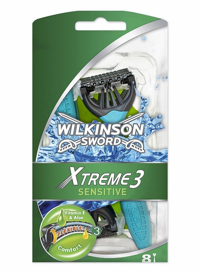 Wilkinson Sword Xtreme 3 For Men Sensitive Pack Of 8 Disposable Razors