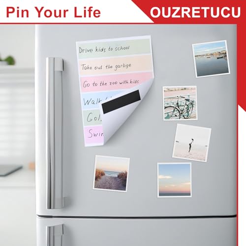 OUZRETUCU Magnetic Strips Self Adhesive,10 Pack 3" x 3/4" (75 x20 x 2 mm) Sticky Back Magnet Tapes - Image 4