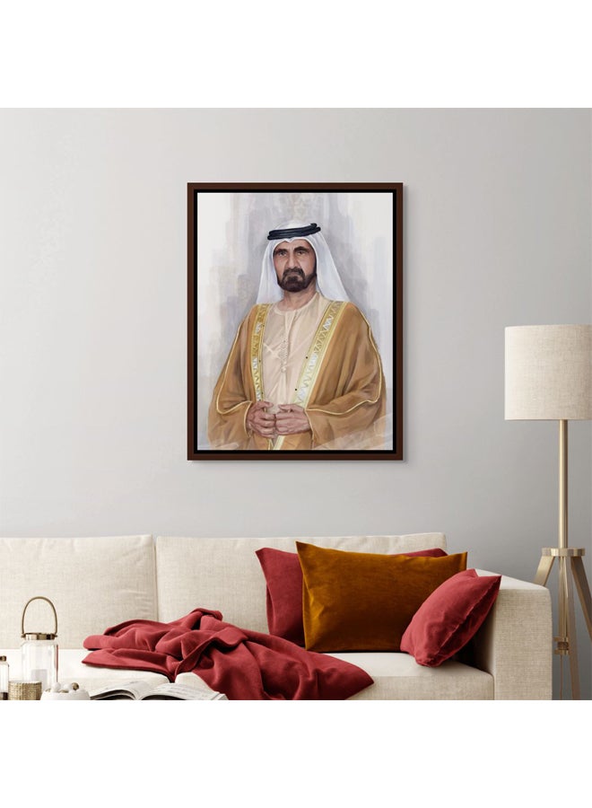 آرت دیکور  ديكور فني مؤطر صورة قماشية مطبوعة للشيخ محمد بن راشد آل مكتوم مكتب جدار الفن المنزل غرفة المعيشة غرفة نوم مكتب الفنادق استوديو الأناقة. - Image 2